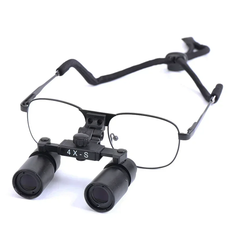 

4X Dental Loupe Magnification Binocular Magnifying Glass With Metal Frame Top Quality Dentistry Surgical Dental Magnifiers