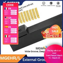 Portautensili per scanalatura modello completo MGEHR1212 MGEHR1616 MGEHR2020 MGEHR2525 inserto per scanalatura in metallo duro MGMN150 MGMN200 MGMN300 MGMN400