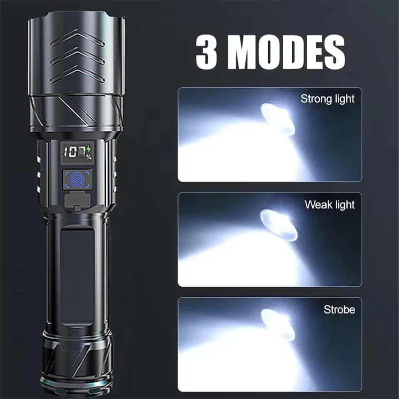 Portable Rechargeable LED Flashlights High PowerTactical Flashlight Telescopic Zoom Torch Lamp Outdoor Camping Fishing