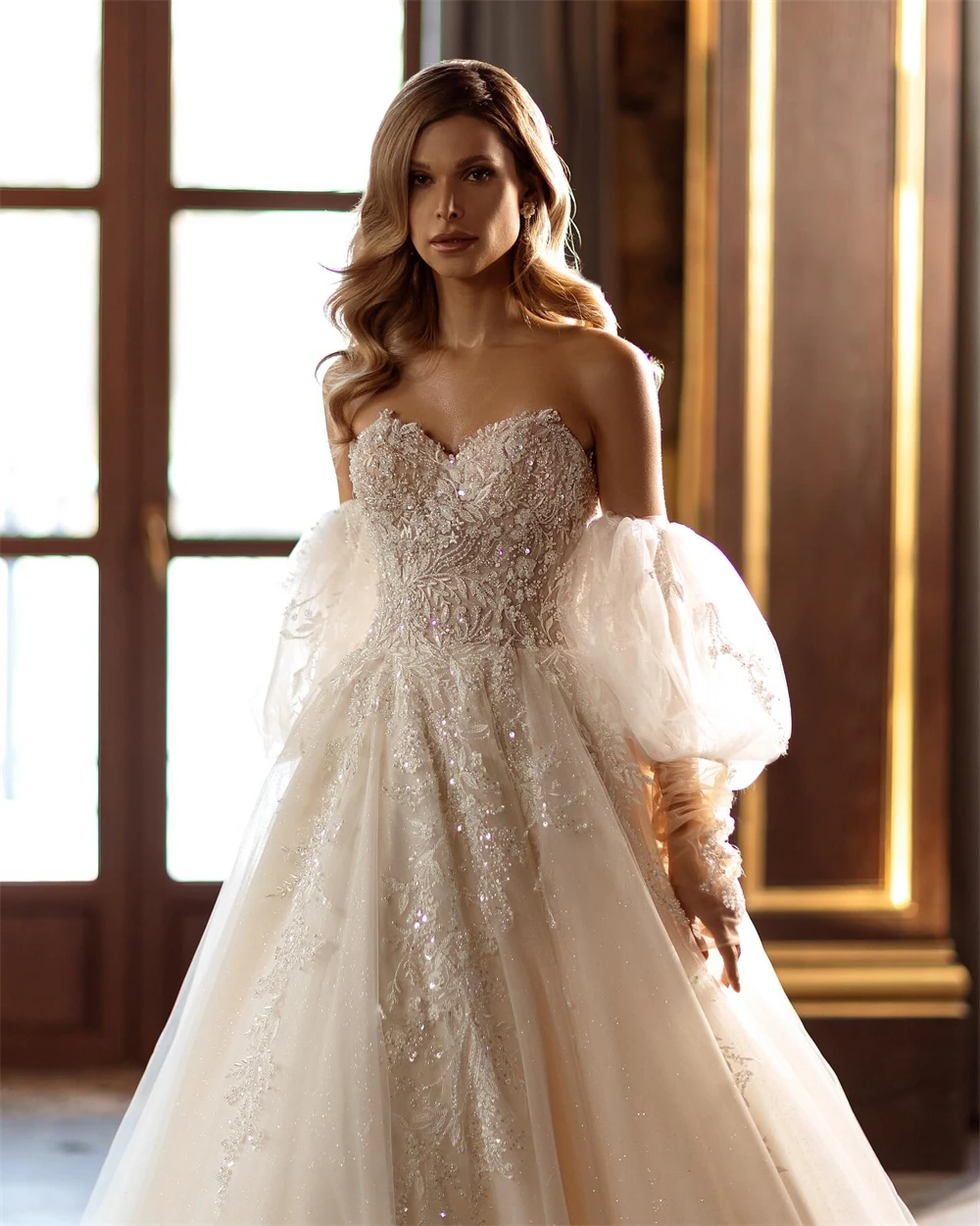 Aangepaste sexy ivoor organza trouwjurk zachte lieverd mouwloze bruidsjurken formele a-lijn rechter trein vestido de novia