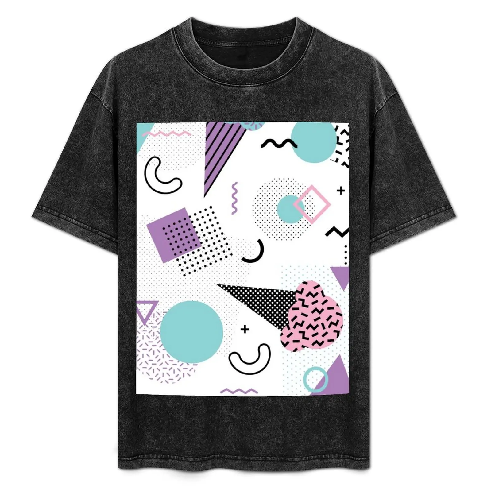 

Dude! Funky 80s/90s eighties Memphis Pattern Design T-Shirt Lightweight Cooling Short Sleeve Tee