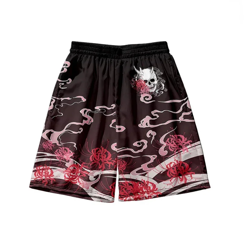Traditional Clothing for Men and Women, Casual, Ruth, Black Skeleton Print, Kimono, Beach, Streetwear, Samurai