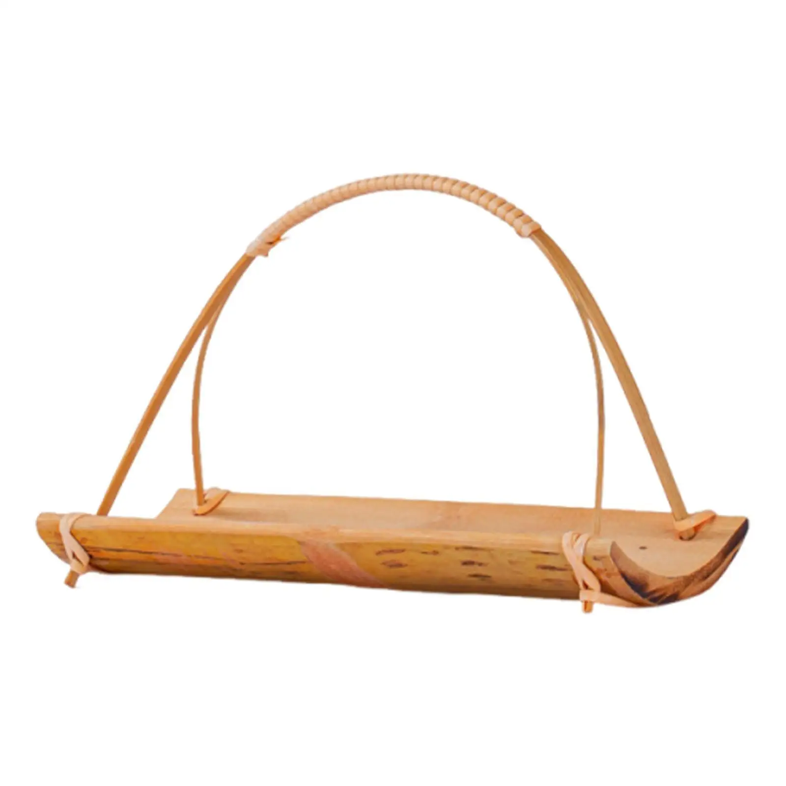 Sushi Serving Plate Appetizer Serving Plate Snack Food Basket Ornament Holder Bamboo Dimsum Sum Rack for Home Dining Room