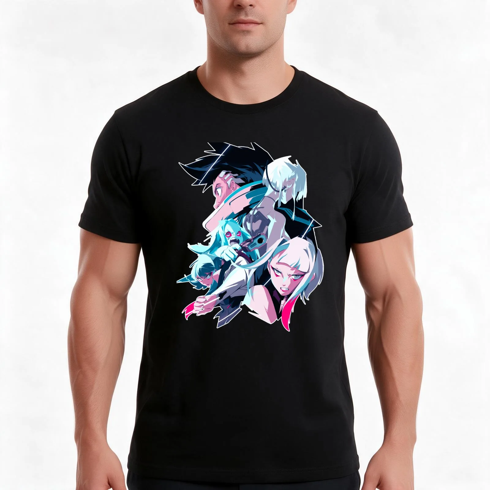 edge runner Tshirt T-Shirt, Summer Casual Cotton Tee, Oversized Streetwear Tops, Vintage Graphic Print, Loose Fit Short Sleeve