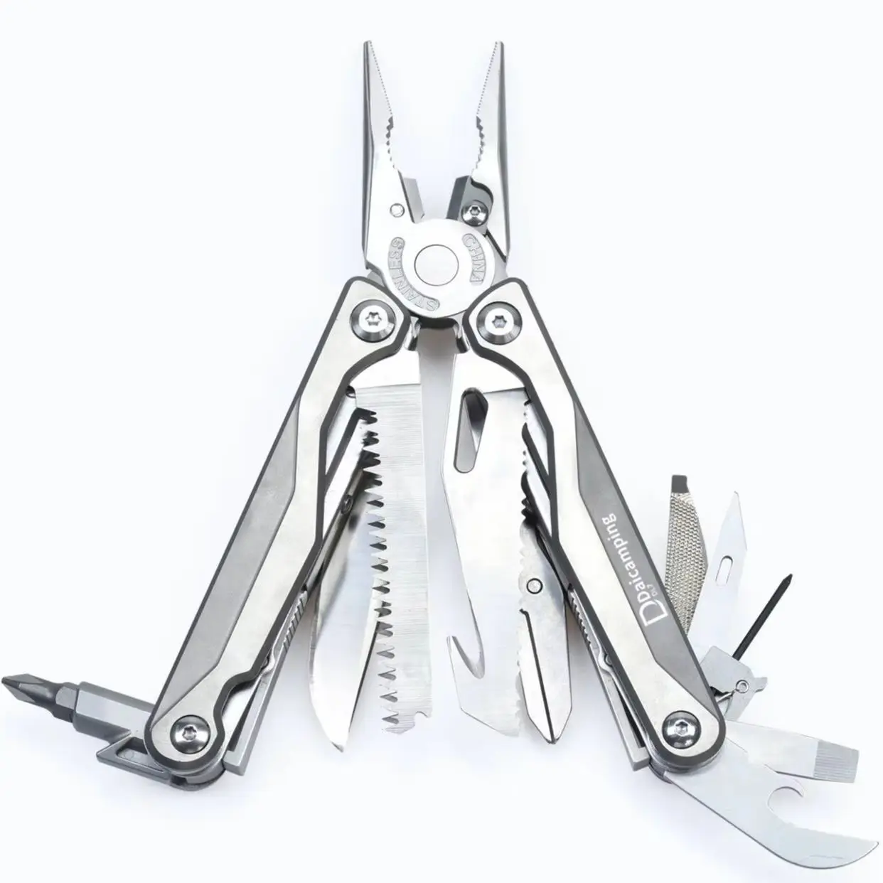 Daicamping DL7 Titanium Alloy Handle Outdoors Multi-tools Clamp Folding Knife EDC Combination Multi Tools Pliers Knives