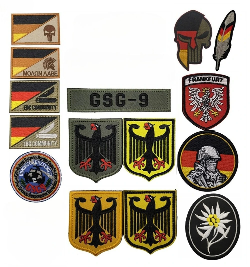 New ! Reflective IR Fabric German Flag Patches Germany Camouflage Armband Deutschland Morale DEU Eagle Patches