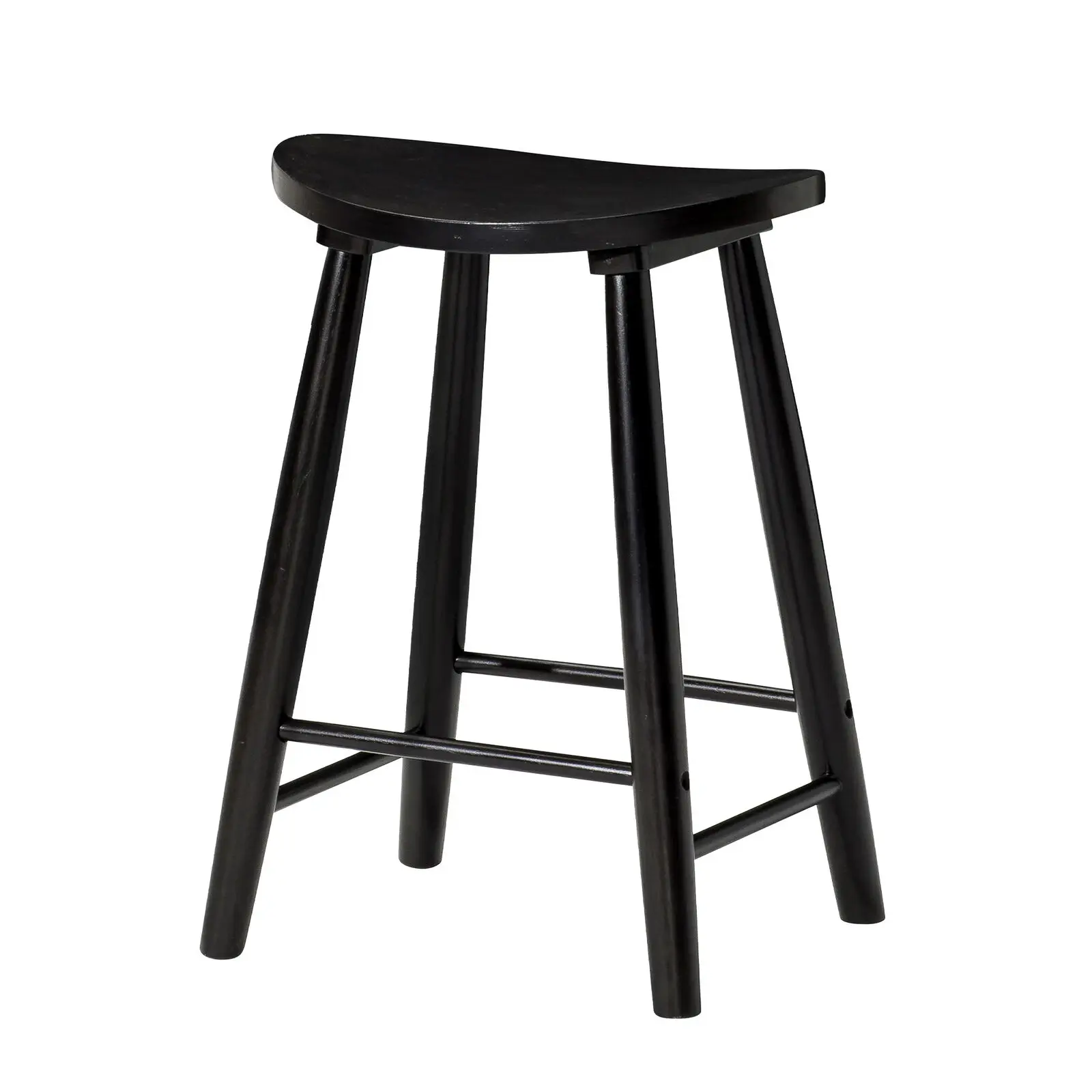 Black wood veneer counter bar living room stool