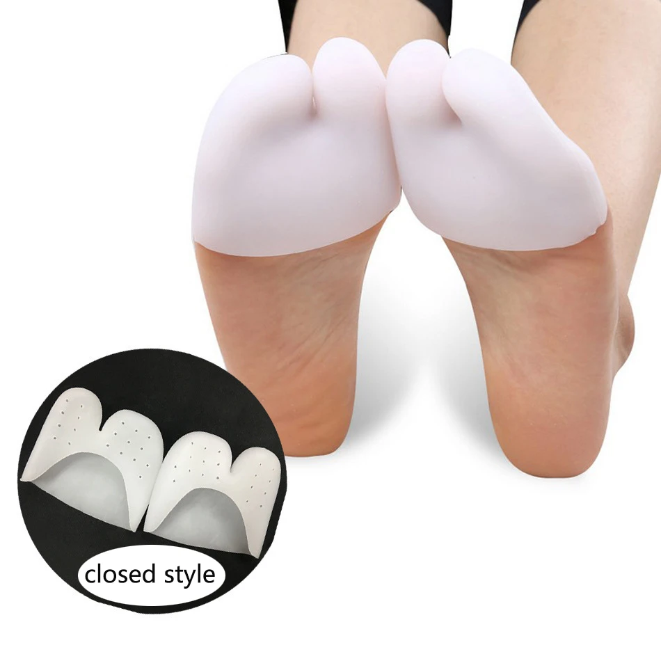 2pcs Feet Finger Protector Silicone Gel Pointe Toe Cap Cover For Toes Soft Pads Protectors For Pointe Shoes Feet Care Tools