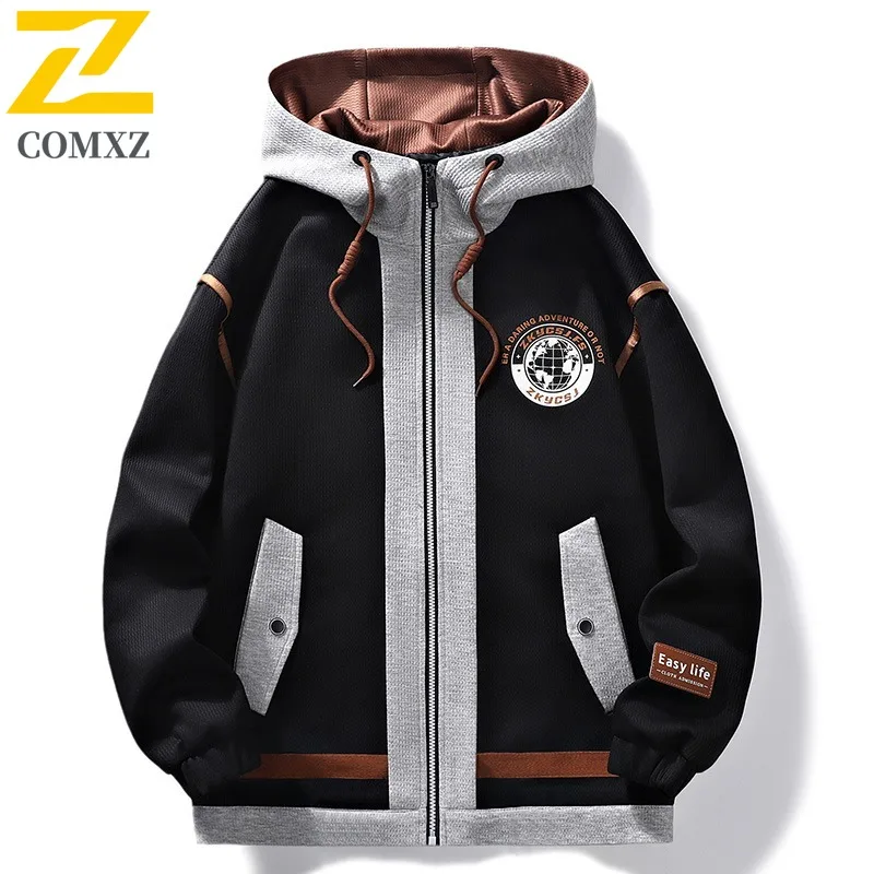 

COMXZ 2025 оригинальный Copyright Factory Main Push осенний короткий плащ мужская мода пальто с капюшоном в гонконгском стиле молодежная верхняя одежда