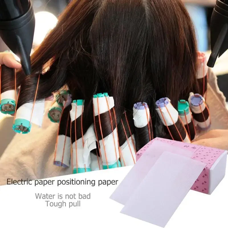 100 sheets Salon Hair Perming Paper Hair Curler Salon Temperature Resistant Blanching Perm Paper Electric Hair Curls Paper