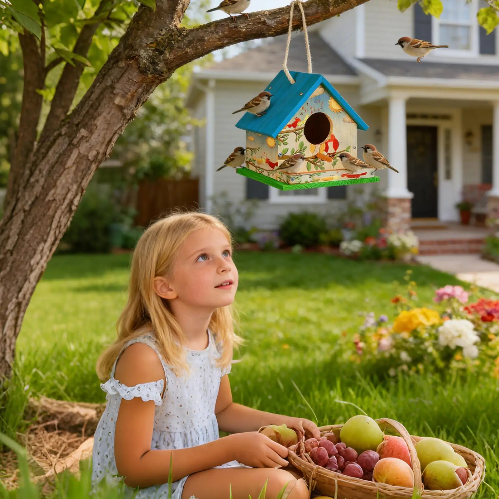 DIY Birdhouse Building Kit Wooden Educational Craft Painting Set Hands-On Art Project for Kids Home School Classroom Camp Decor