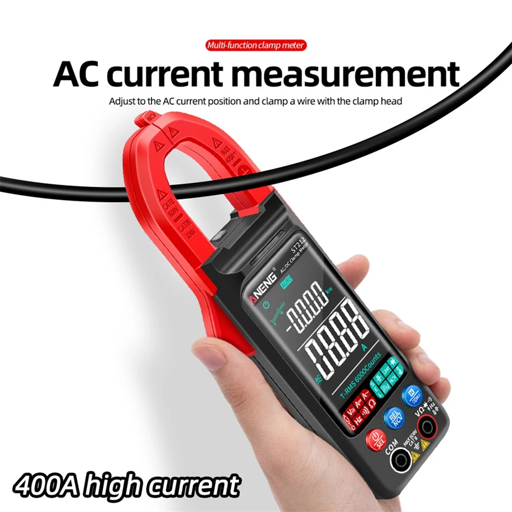 Classy-ST212 Digitale Stroomtang 400A Stroom True RMS Smart Tang Ampèremeter 6000 Multimeter DC AC NCV Tester