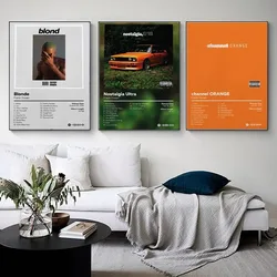 New Frank Poster Prints Ocean Blonde Nostalgia Ultra Hip Hop Music Album Canvas Painting Art Wall Picture Living Room Home Decor