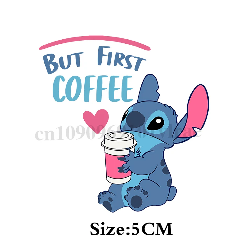 Cute Stitch UV DTF Transfer Sticker for Coffee Milk Mug Drinks Water Cups Stitch Transfer Selfadhesive DIY UV Transfer Stickers