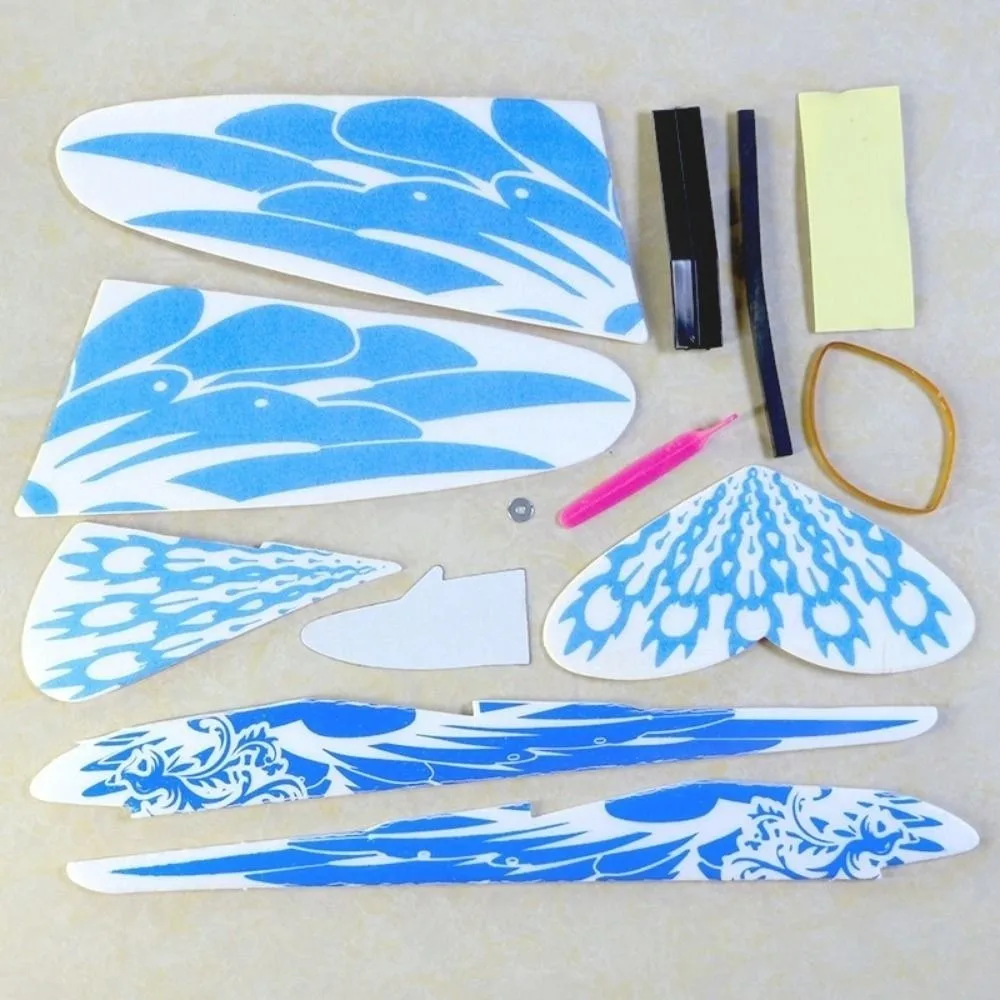 

DIY Hand Throw Flying Glider Planes Adjustable Center 37*46cm Flying Plane Airplane Glider Elastic Rubber Band Powered