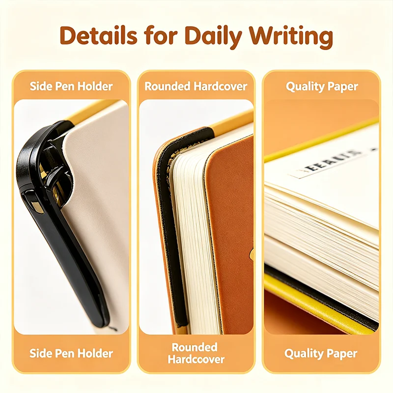 Cute Snoopy Pocket Journal Notebook With Pen Holder PU Waterproof Hardcover 112 Pages Mini Memo Book For Teen Students