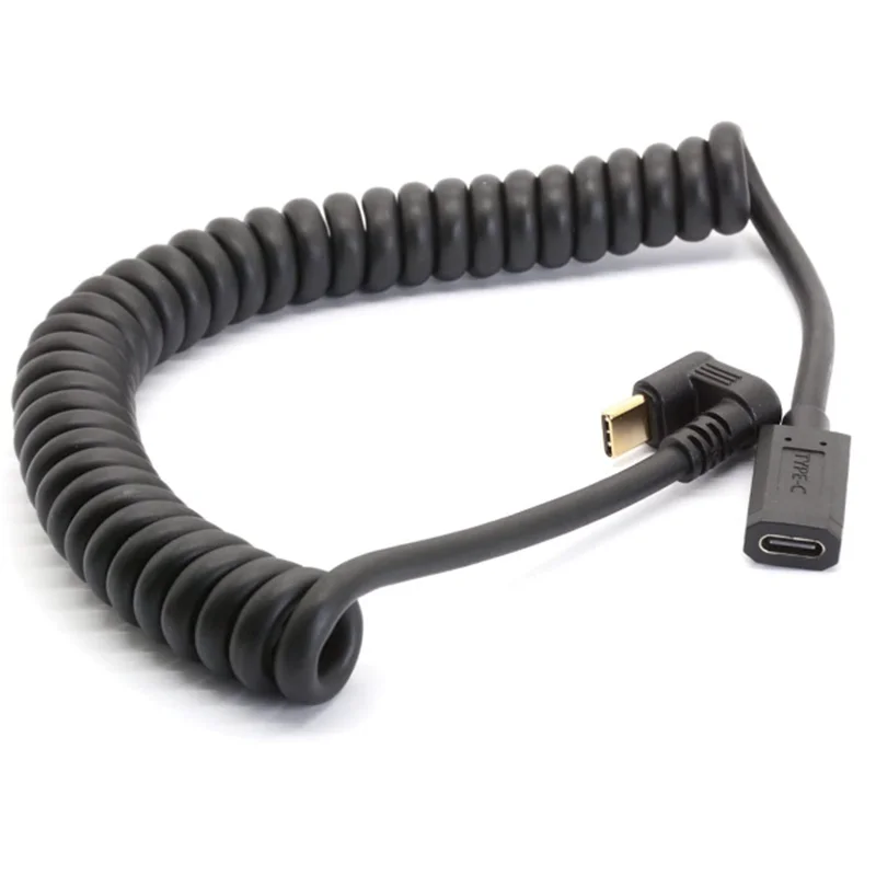 1.8m High-Quality 10Gbps USB 3.1 Type-C Male to Female Spring Retractable Extension Cable For Mobile Phones, Computers, Displays