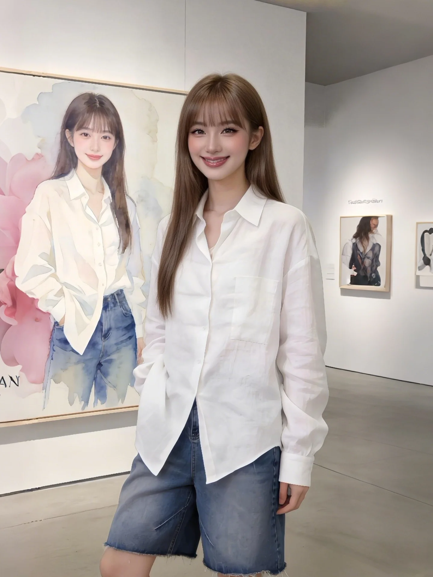 

Loose Casual Pure Color Long Sleeve Shirt Spring 2026 Women's Fashion Commute Button up Top Breathable Comfortable Fit