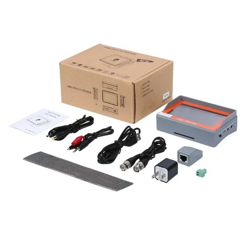 4.3 Inch HD CCTV TVI Test AHD CCTV Tester Monitor AHD 1080P Analog Camera Testing PTZ UTP Cable Tester 12V 1A Output Mini