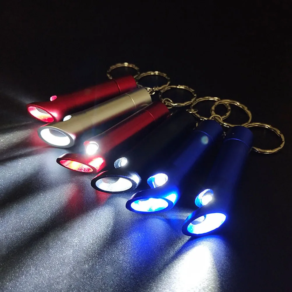 

6PCS LED Bottle Opener Keychains Stylish Key Ring Torch Key Decoration Aluminum Alloy Beer Lanterns Bag Pendant Gifts
