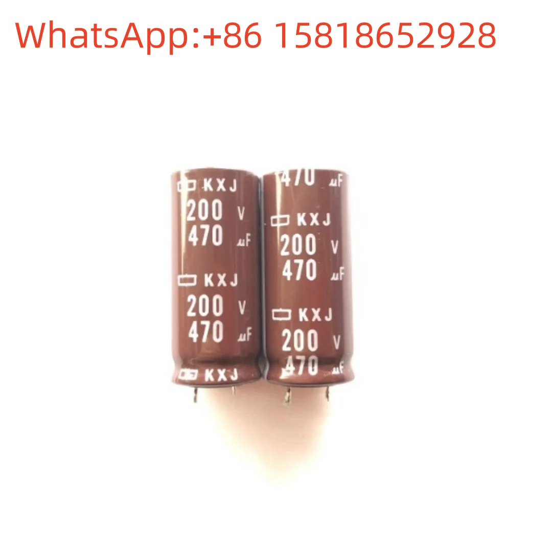 

5 шт. 470 мкФ 200 В черный бриллиант 200 В 470 мкФ 18X40 серии KXJ долговечные электролитические конденсаторы с коротким выводом