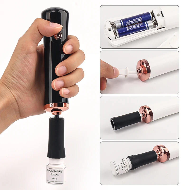 まつげ接着剤シェーカー電気覚醒剤マニキュアタトゥーインク顔料液体バイブレーター覚醒デバイスまつげ接着剤メイクアップツール