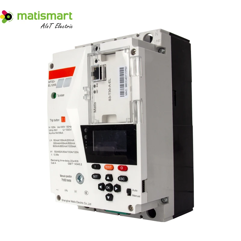 Matismart MTS3-EL 125A disjoncteur Wifi mesure intelligente unité de déclenchement Mccb 4p Mccb Wifi intelligent Mccb