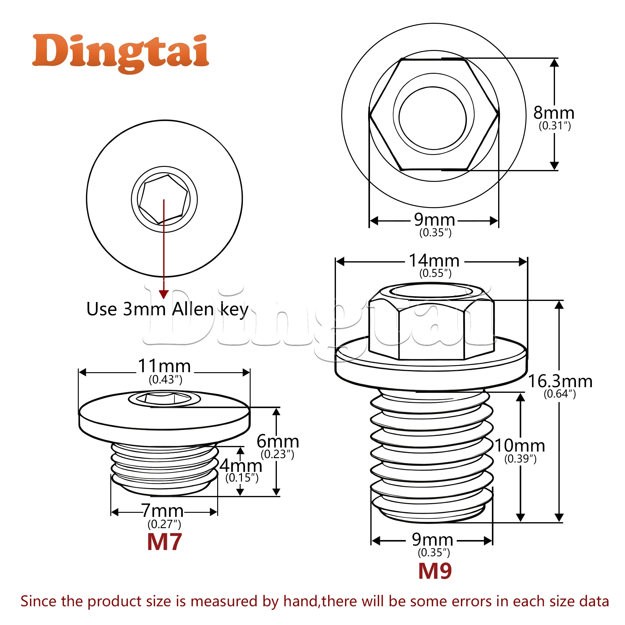 Dingtai Titanium M7M9Road Bike Shift Shifter Lever Oil Bleed Bolt Screw Titanium Disc Brake Cable Hose Locking Bolts For Shimano