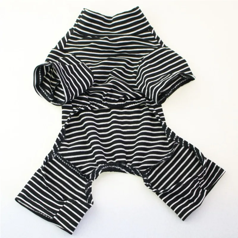 

Pet Clothes Spring, Summer, Autumn And Winter Teddy Bear Puppy Striped Four-legged Jumpsuit New Dog Costume Customizable