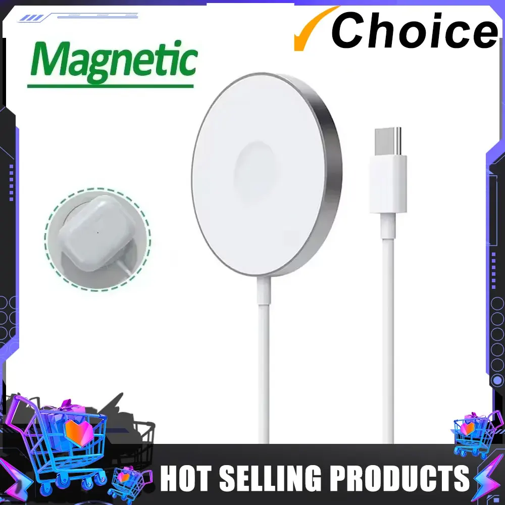 Fast Charger Original Magnetic Wireless Charging Device For iPhone 16 15 14 13 12 Pro Max Mini USB C 8 Plus XR X XS MAX Airpods