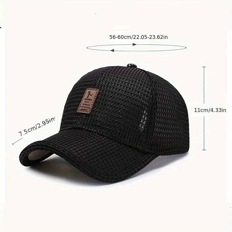 Atmungsaktive Mesh-Baseballkappen – verstellbare, schnell trocknende, lässige Trucker-Hüte für Männer und Frauen, perfekt für den Sommer im Freien – Detail 3