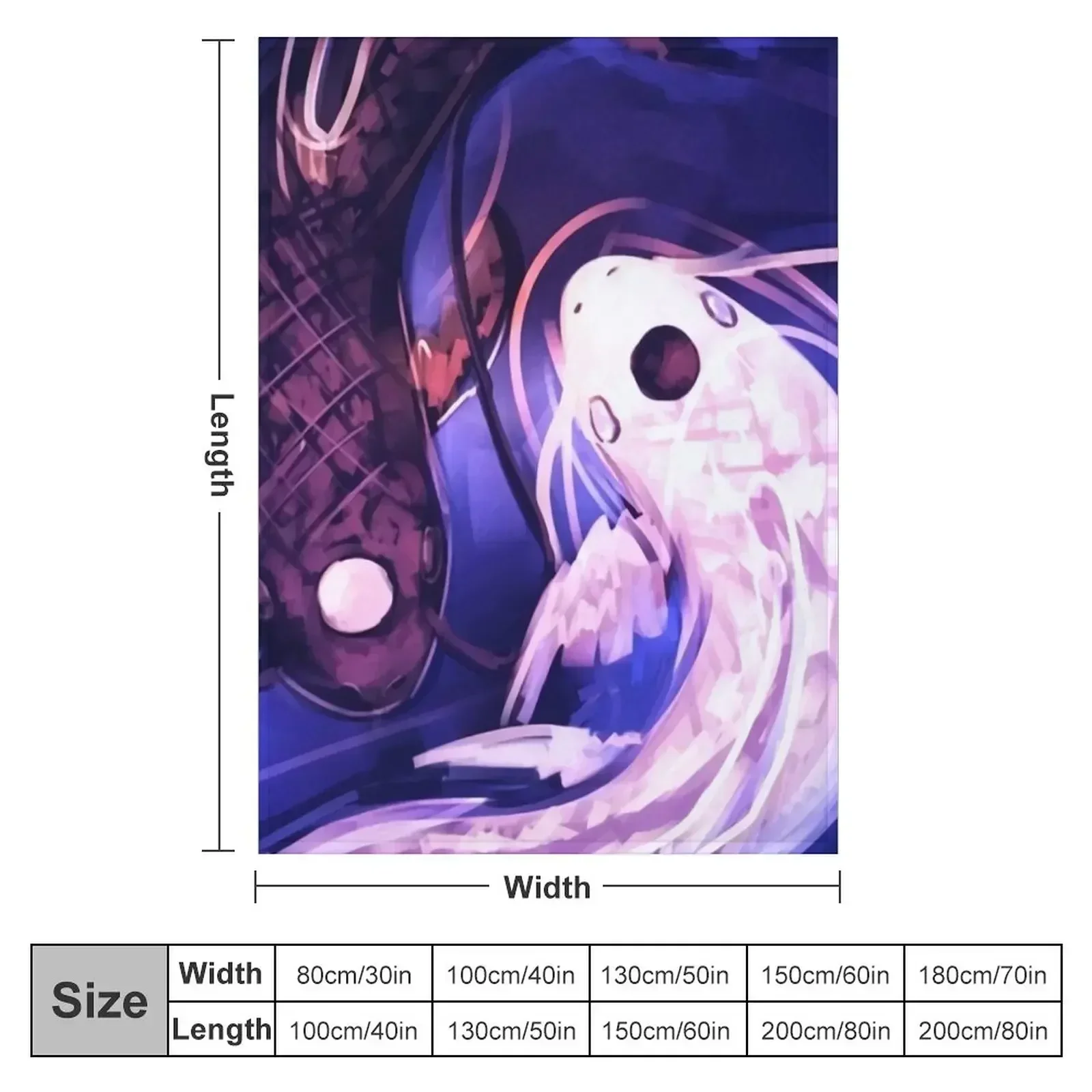 Yin Yang Yue Koi Throw Blanket Single Nap Comforter Weighted Decoratives Bed Blankets