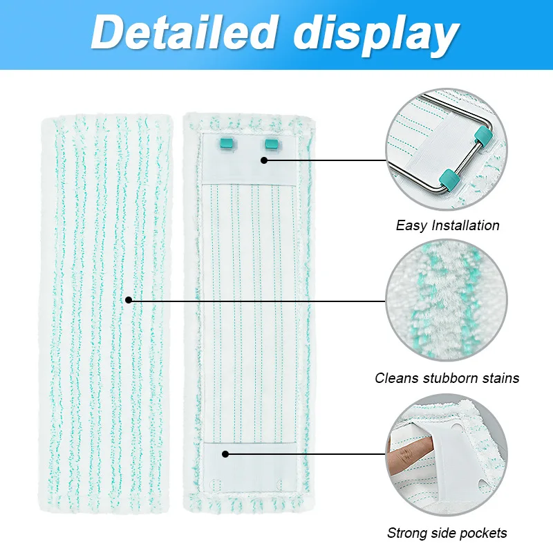2pcs Mop Cover for Leifheit Profi XL Household Cleaning Washable Microfiber Mop Cloth Replacement Pad Floor Cleaning Supplies