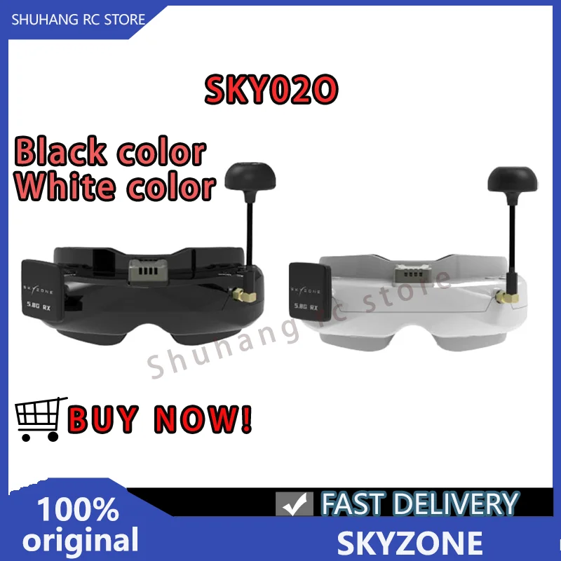 

SKYZONE SKY02O OLED 5,8 ГГц 2S-6S FPV очки с патчем и всенаправленной антенной Встроенный подголовник DVR 640*400 для гоночных дронов FPV