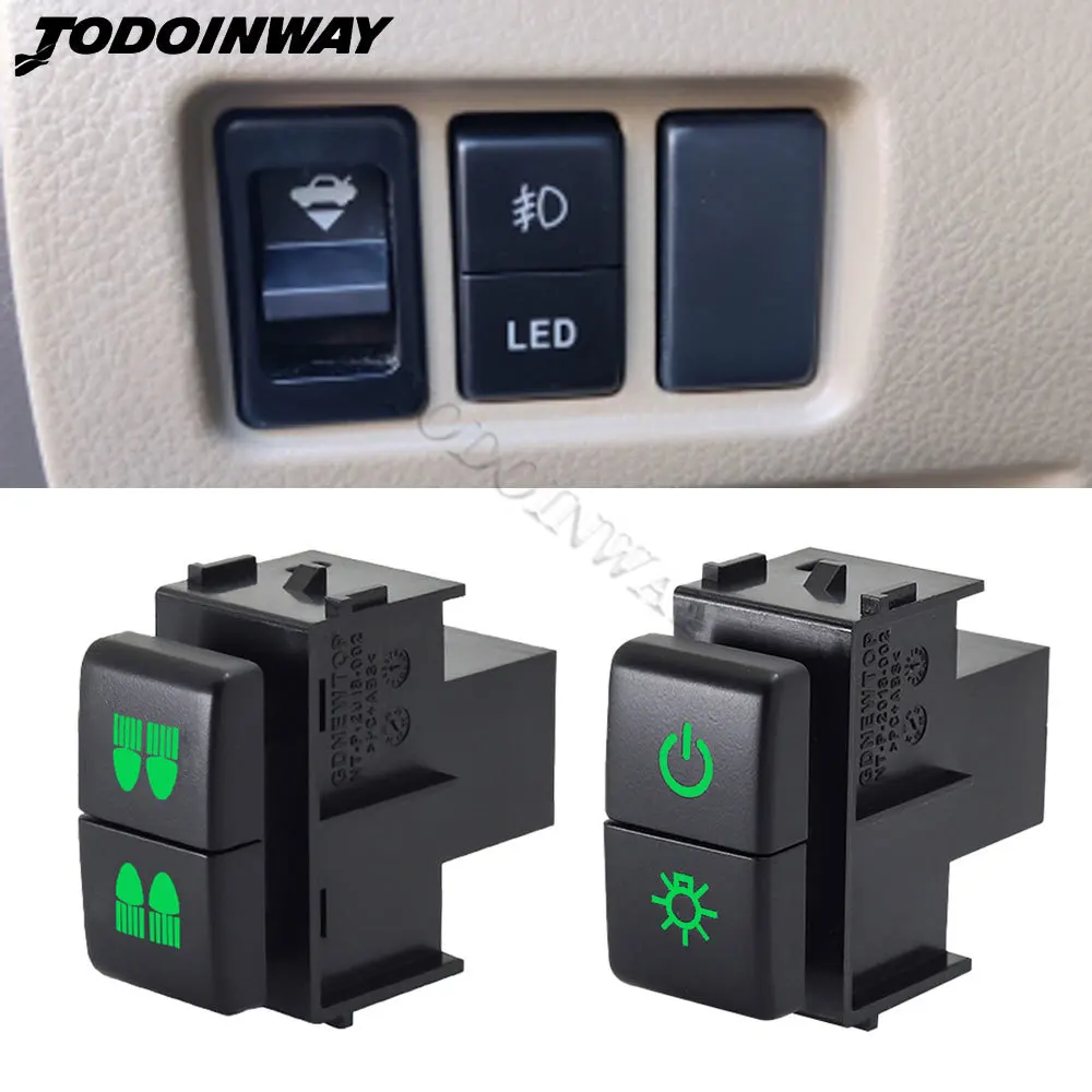 LED dual key switch fog lights power headlight button for Nissan Patrol Y61 Y62 Titan Xterra x-trail qashqai SUNNY SYLPHY Teana