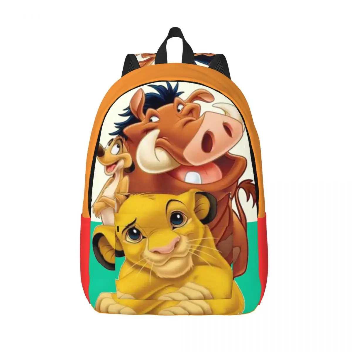 Gift Simba Timon And Pumbaa Classic Zipper Closure Handbag Disney｠The Lion King｠Film Solid Couple Laptop Bag Hiking