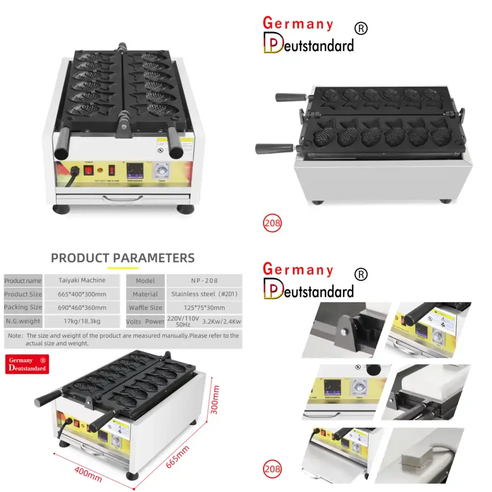 

Машина для приготовления тайяки с цифровым дисплеем и контролем температуры