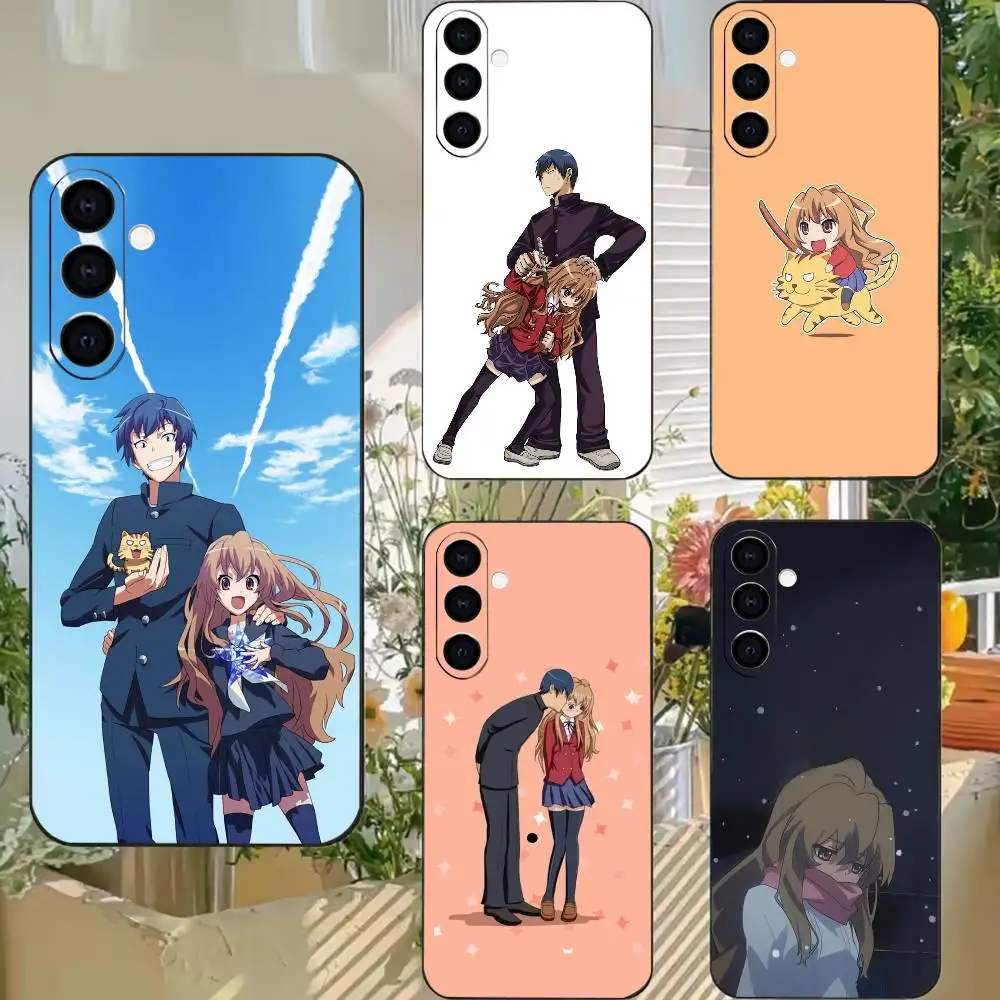 Comedy A-Anime T-Toradora  Phone Case Black Soft Silicone TPU For Samsung A72,A51,A70,A71,A53,A52,A73