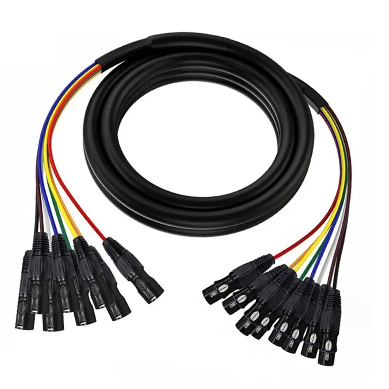 

AS95-8 Channel XLR Audio Cable Male To Female 1M For Broadcasting Recording Stereo Audio Line Microphone Cables