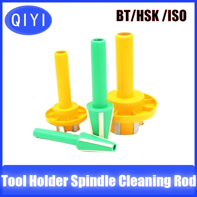 Qiy bt30 bt40 bt50 iso10 25 hsk32 hsk40 hsk50 hsk63a hsk63 haste de limpeza do eixo limpador escova cônico pinça titular limpar ferramenta cnc
