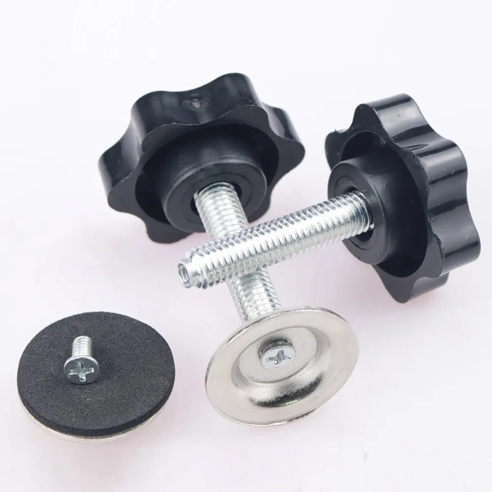 304 Stainless Steel Clamping Screw Knob M8x60mm Pressure Plate Thread Clamping Knob Plum Hex Shaped Grips Hand Tighten Nuts