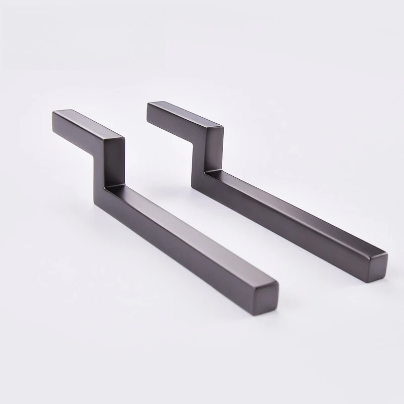 Modern Minimalist Gray Cabinet Handles for Wardrobe Drawer Furniture Hardware Accessories
