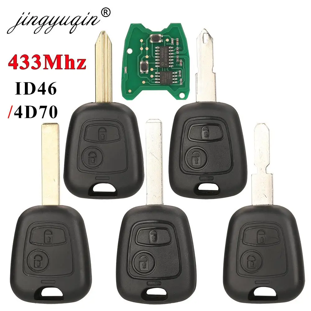 433MHz Remote Car Key For Citroen C1 C2 C3 C4 Saxo Picasso Xsara Picasso Peugeot 106 206 306 107 207 307 407 Partner Toyota Aygo