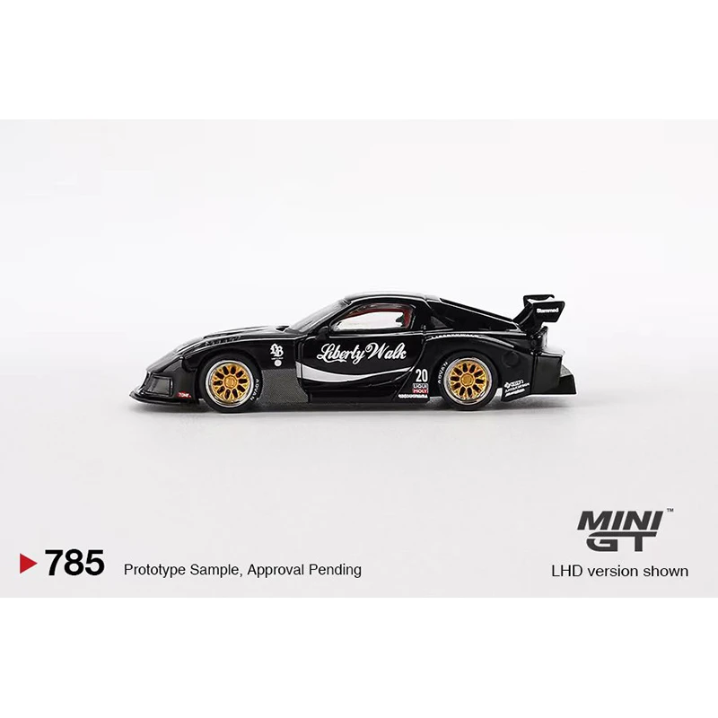 MINIGT 785 1:64 LBWK RX7 LB Super SilhouetteสีดําDiecast Diorama Collectionของเล่น