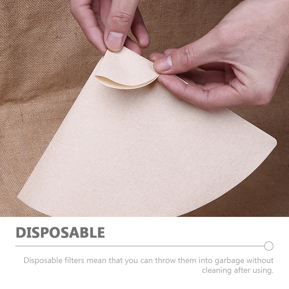 

40pcs Coffee Filter Paper Wood Fiber Large Cone for Drip Maker Disposable Practical Home Office