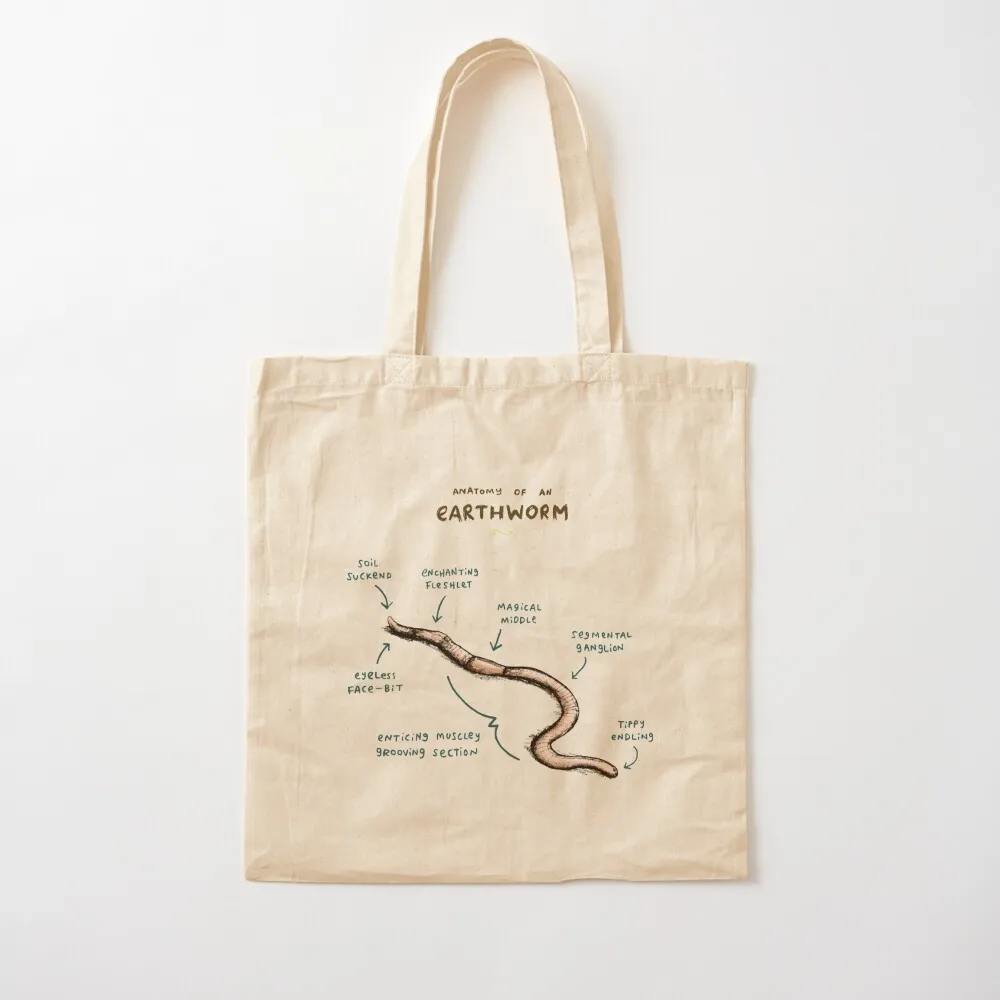 Anatomy of an Earthworm Tote Bag great bag foldable reusable bag Women's tote woman shopping Canvas Tote