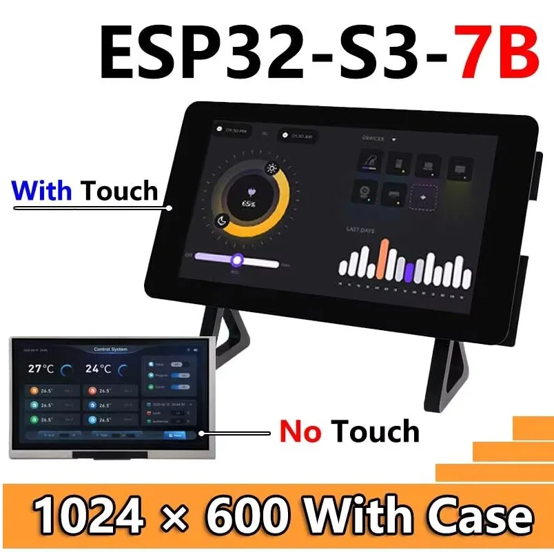 ESP32-S3 7inch LCD Display 7 inch TouchScreen 7B 1024×600 N16R8 CAN RS485 Sensor Waveshare ESP32-S3 LCD-7B
