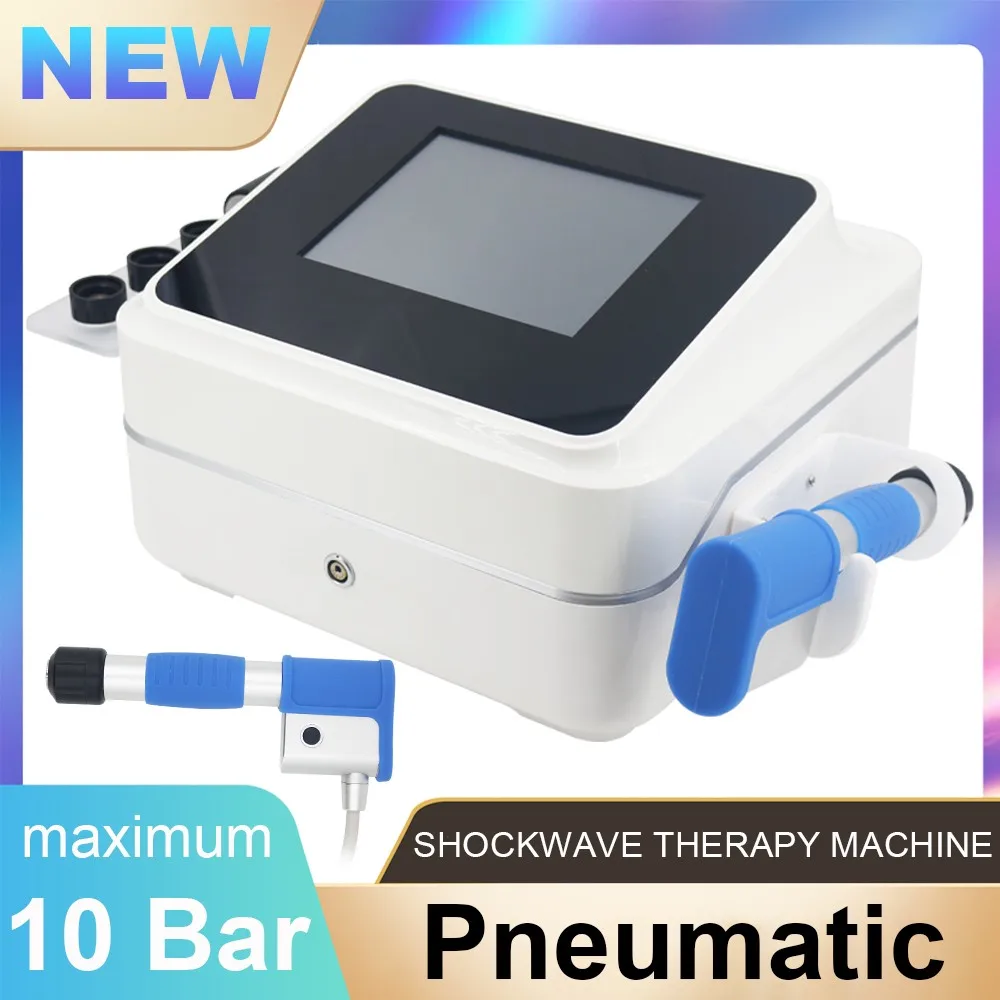 

New Pneumatic Shockwave Therapy Machine 10 Bar Professional Shock Wave Equipment Physiotherapy Health Care ED Treatment Massager