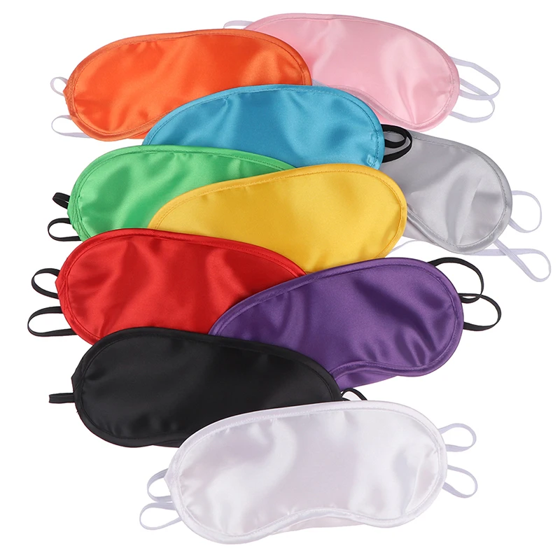 

1PC Silk Eye Mask Eyeshade Cover Shade Soft Blindfold Travel Eyepatch Natural Sleeping Eye Patch Sleep Mask Women Men