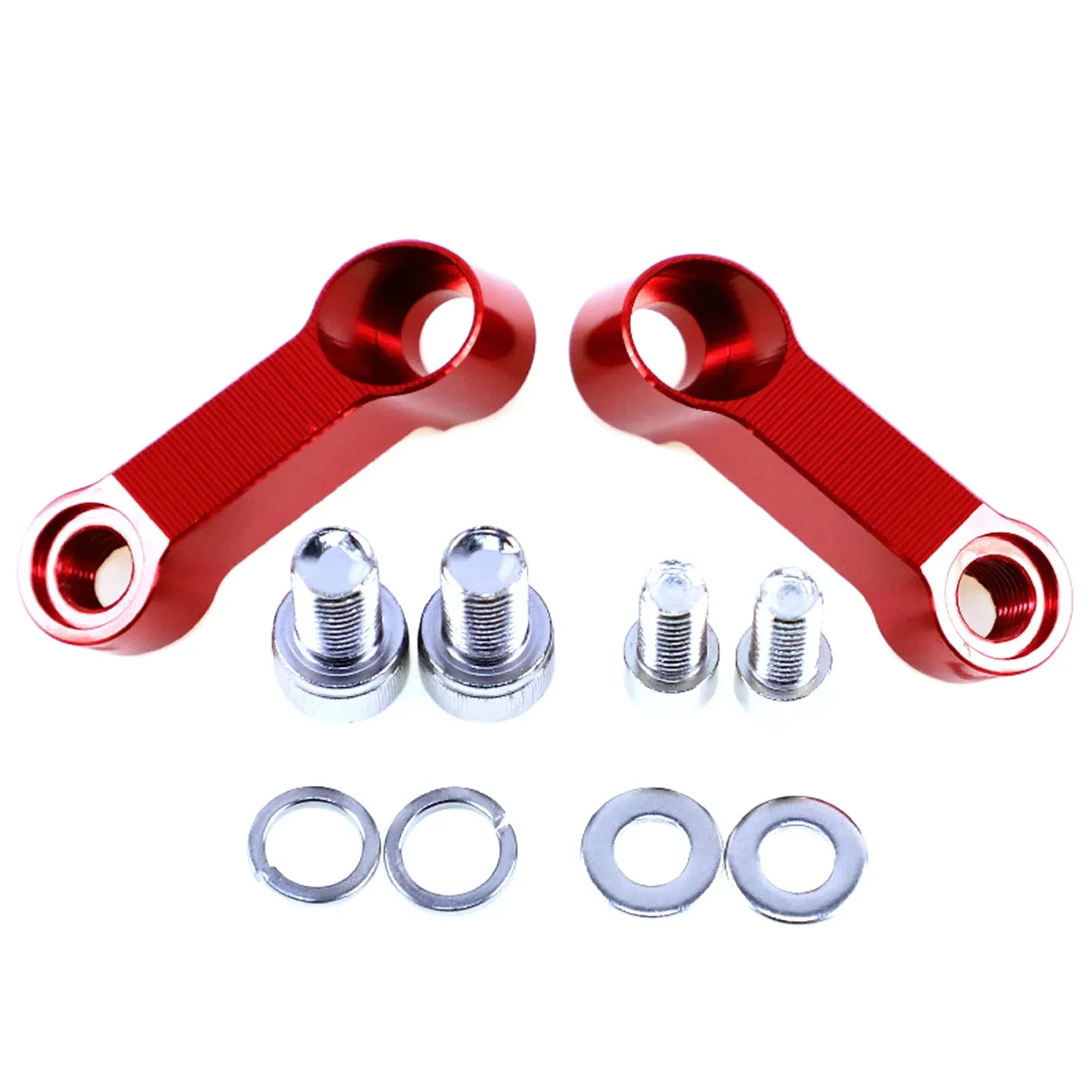 دراجة نارية الألومنيوم المسمار قوس الجبهة مرآة تمديد الرف تعديل الملحقات سبيكة مرآة الرؤية الخلفية تمديد الملحقات #5